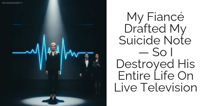 My Fiancé Drafted My Suicide Note — So I Destroyed His Entire Life On Live Television