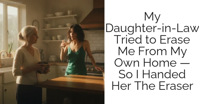 My Daughter-in-Law Tried to Erase Me From My Own Home — So I Handed Her The Eraser