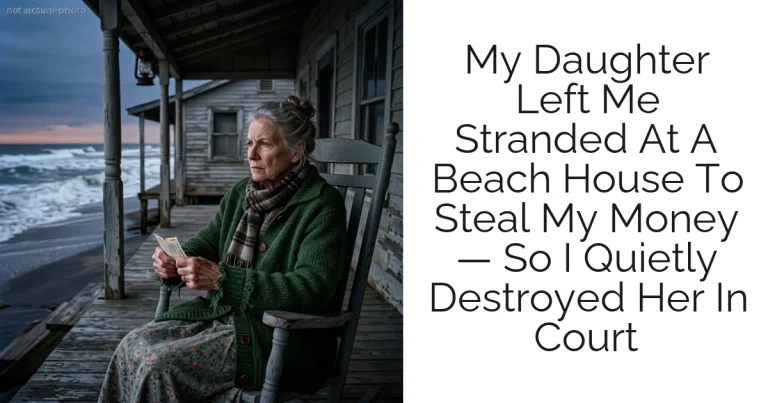 My Daughter Left Me Stranded At A Beach House To Steal My Money — So I Quietly Destroyed Her In Court