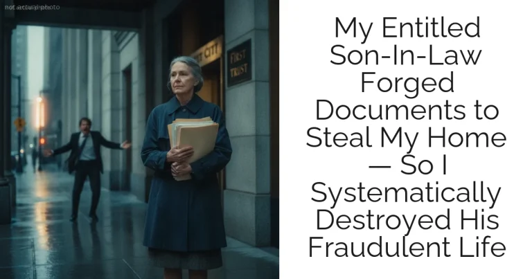 My Entitled Son-In-Law Forged Documents to Steal My Home — So I Systematically Destroyed His Fraudulent Life