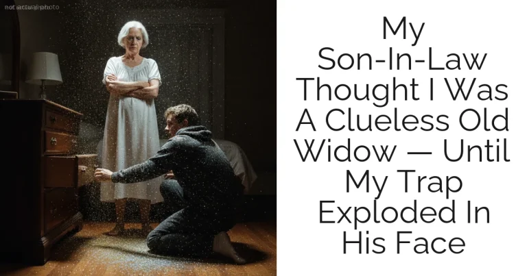My Son-In-Law Thought I Was A Clueless Old Widow — Until My Trap Exploded In His Face