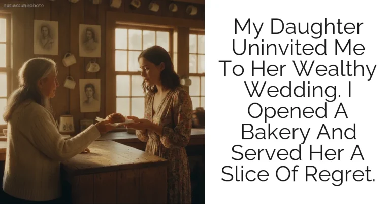 My Daughter Uninvited Me To Her Wealthy Wedding. I Opened A Bakery And Served Her A Slice Of Regret.