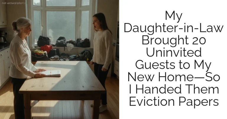 My Daughter-in-Law Brought 20 Uninvited Guests to My New Home—So I Handed Them Eviction Papers