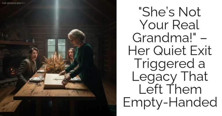 "She’s Not Your Real Grandma!" – Her Quiet Exit Triggered a Legacy That Left Them Empty-Handed