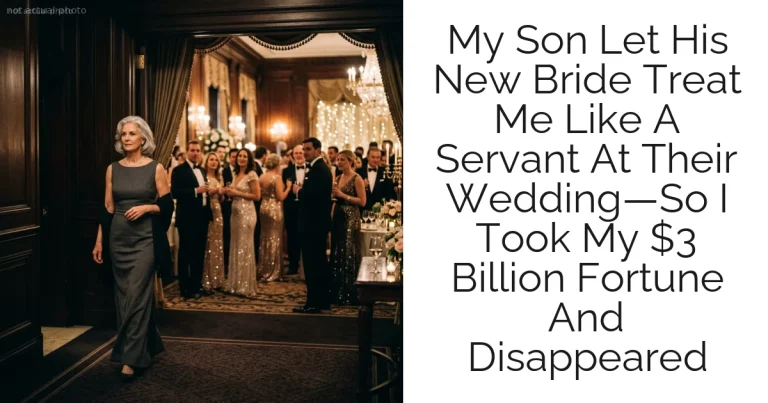 My Son Let His New Bride Treat Me Like A Servant At Their Wedding—So I Took My $3 Billion Fortune And Disappeared