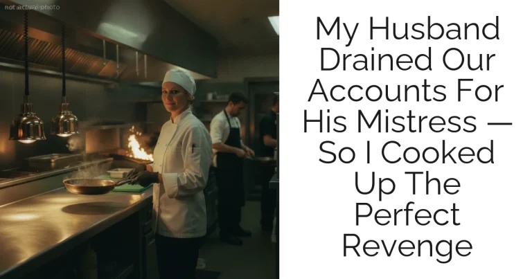 My Husband Drained Our Accounts For His Mistress — So I Cooked Up The Perfect Revenge