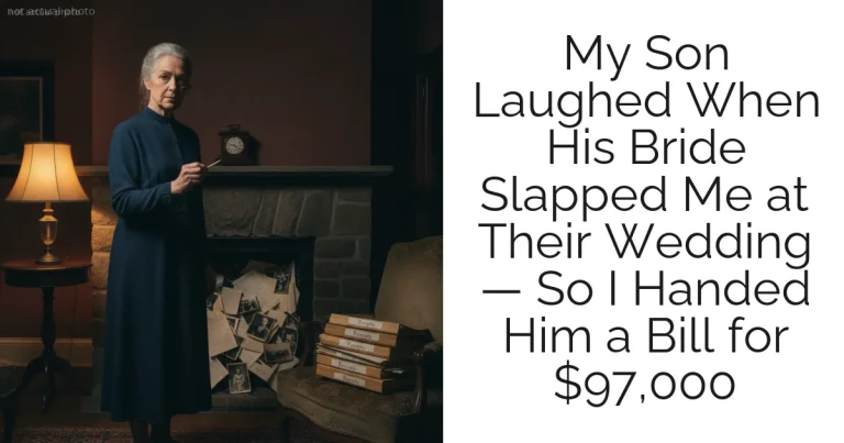 My Son Laughed When His Bride Slapped Me at Their Wedding — So I Handed Him a Bill for $97,000