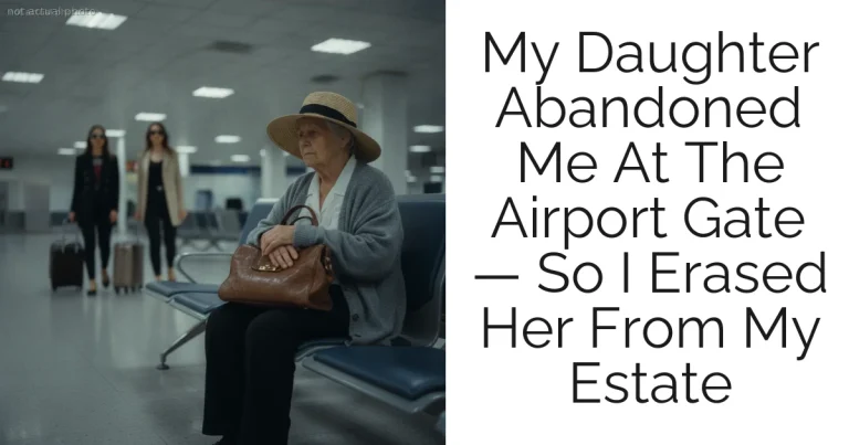 My Daughter Abandoned Me At The Airport Gate — So I Erased Her From My Estate
