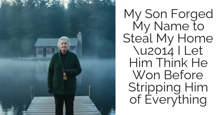 My Son Forged My Name to Steal My Home u2014 I Let Him Think He Won Before Stripping Him of Everything