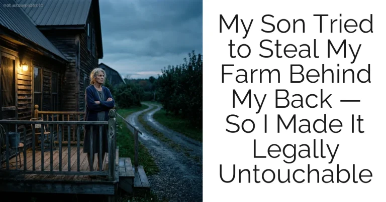 My Son Tried to Steal My Farm Behind My Back — So I Made It Legally Untouchable