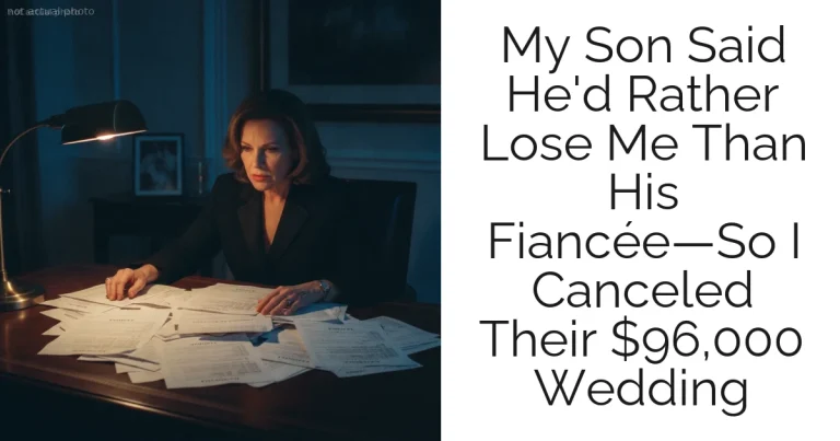 My Son Said He'd Rather Lose Me Than His Fiancée—So I Canceled Their $96,000 Wedding