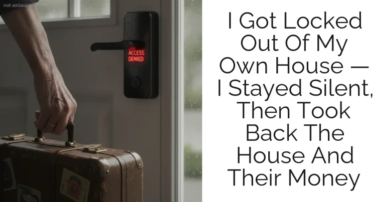 I Got Locked Out Of My Own House — I Stayed Silent, Then Took Back The House And Their Money