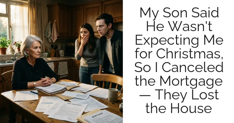 My Son Said He Wasn't Expecting Me for Christmas, So I Canceled the Mortgage — They Lost the House