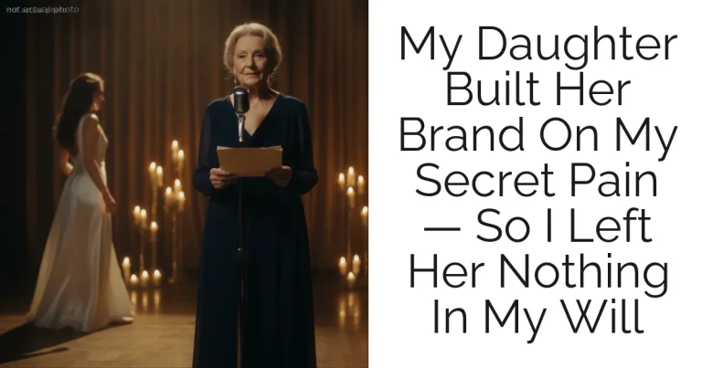 My Daughter Built Her Brand On My Secret Pain — So I Left Her Nothing In My Will