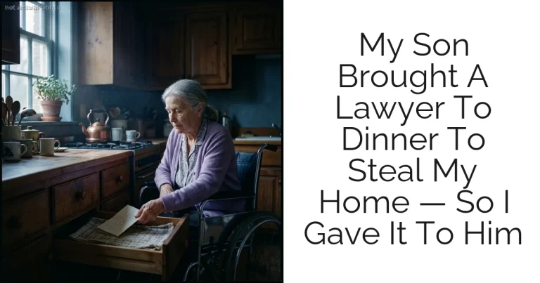 My Son Brought A Lawyer To Dinner To Steal My Home — So I Gave It To Him