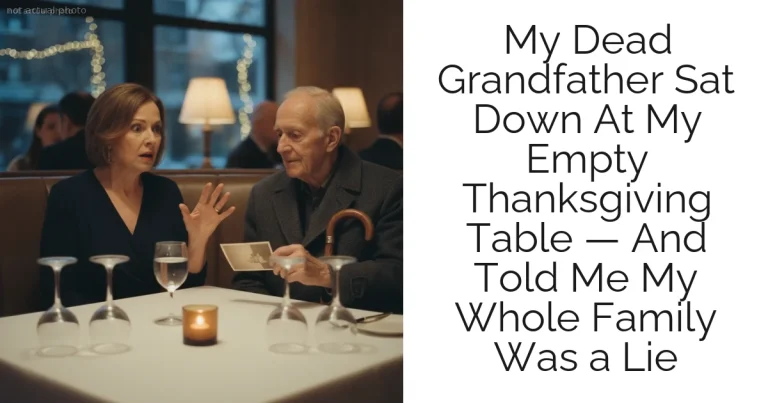 My Dead Grandfather Sat Down At My Empty Thanksgiving Table — And Told Me My Whole Family Was a Lie