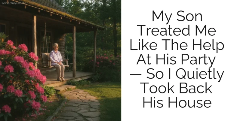 My Son Treated Me Like The Help At His Party — So I Quietly Took Back His House