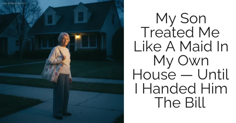 My Son Treated Me Like A Maid In My Own House — Until I Handed Him The Bill