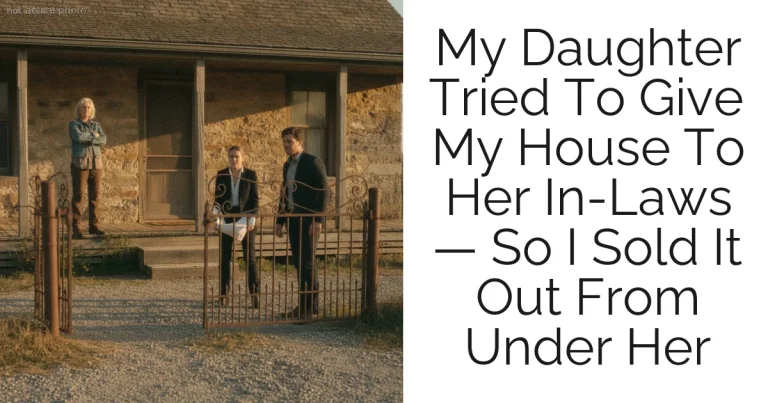 My Daughter Tried To Give My House To Her In-Laws — So I Sold It Out From Under Her