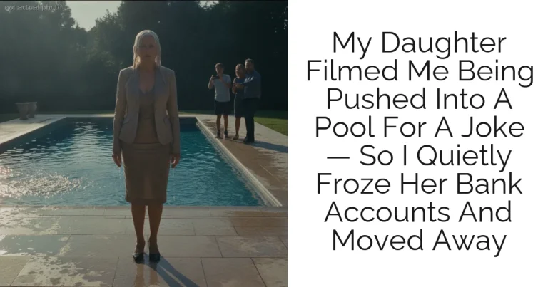 My Daughter Filmed Me Being Pushed Into A Pool For A Joke — So I Quietly Froze Her Bank Accounts And Moved Away