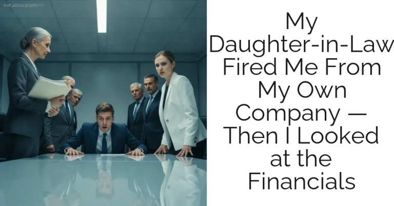 My Daughter-in-Law Fired Me From My Own Company — Then I Looked at the Financials