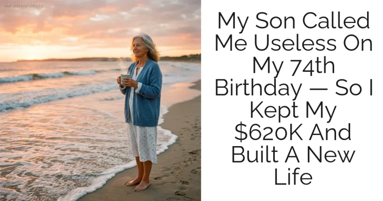 My Son Called Me Useless On My 74th Birthday — So I Kept My $620K And Built A New Life