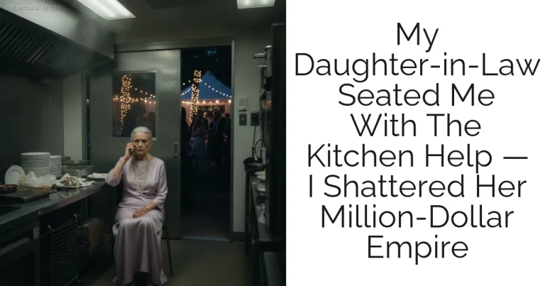 My Daughter-in-Law Seated Me With The Kitchen Help — I Shattered Her Million-Dollar Empire