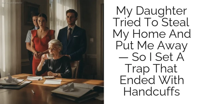 My Daughter Tried To Steal My Home And Put Me Away — So I Set A Trap That Ended With Handcuffs