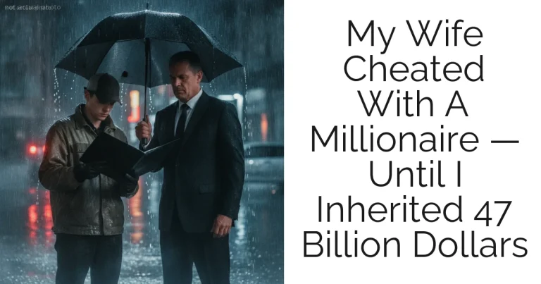 My Wife Cheated With A Millionaire — Until I Inherited 47 Billion Dollars