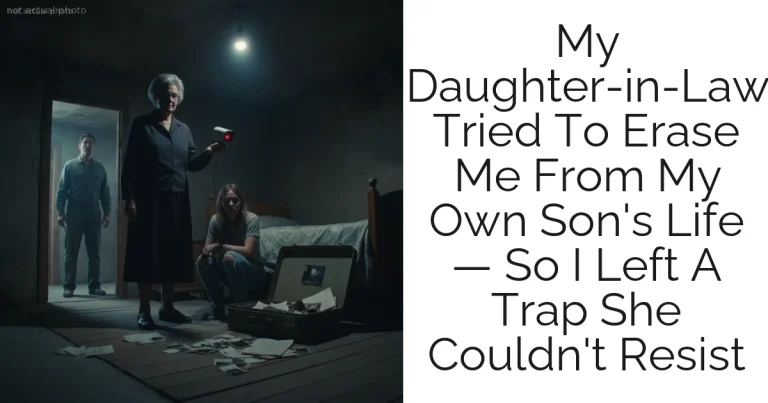 My Daughter-in-Law Tried To Erase Me From My Own Son's Life — So I Left A Trap She Couldn't Resist