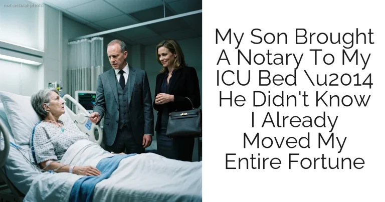 My Son Brought A Notary To My ICU Bed u2014 He Didn't Know I Already Moved My Entire Fortune