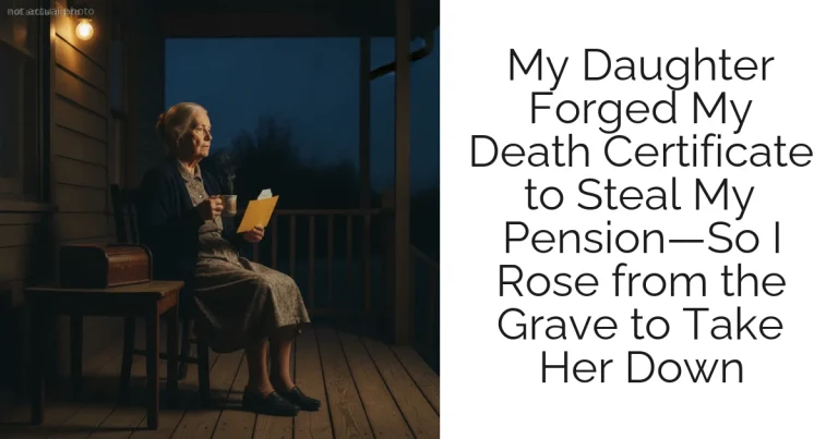 My Daughter Forged My Death Certificate to Steal My Pension—So I Rose from the Grave to Take Her Down