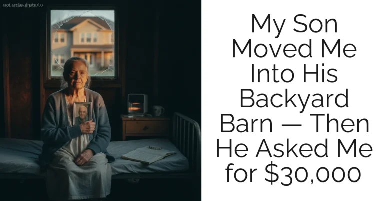 My Son Moved Me Into His Backyard Barn — Then He Asked Me for $30,000