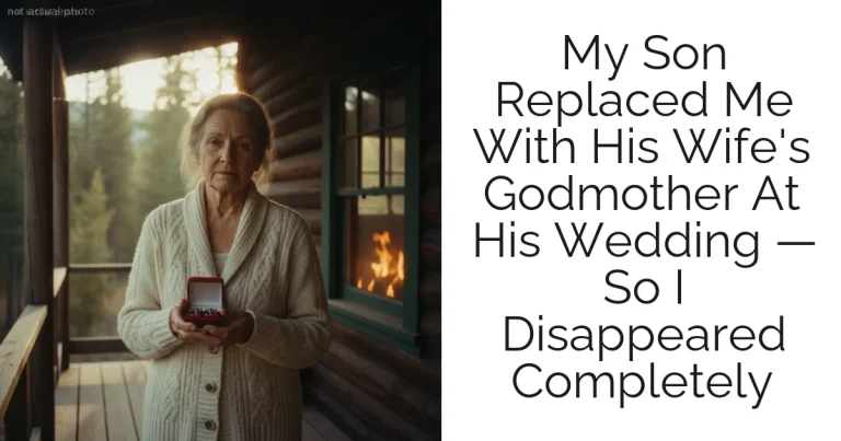 My Son Replaced Me With His Wife's Godmother At His Wedding — So I Disappeared Completely