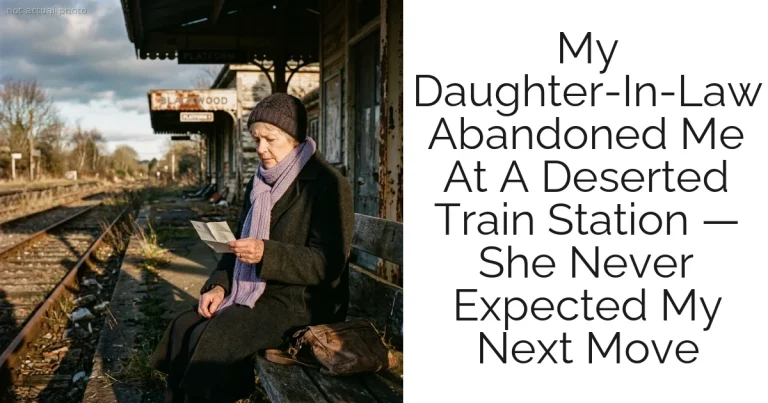 My Daughter-In-Law Abandoned Me At A Deserted Train Station — She Never Expected My Next Move