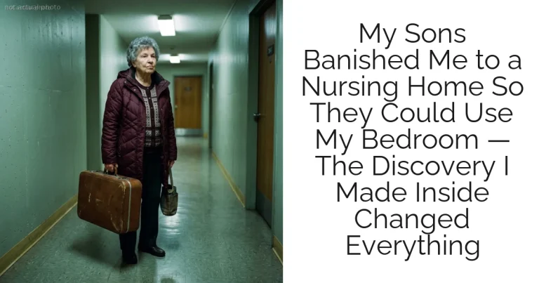 My Sons Banished Me to a Nursing Home So They Could Use My Bedroom — The Discovery I Made Inside Changed Everything