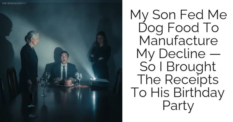 My Son Fed Me Dog Food To Manufacture My Decline — So I Brought The Receipts To His Birthday Party