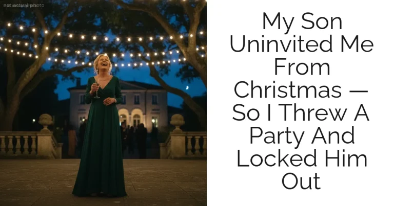 My Son Uninvited Me From Christmas — So I Threw A Party And Locked Him Out
