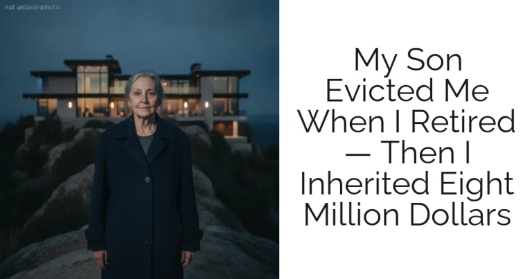 My Son Evicted Me When I Retired — Then I Inherited Eight Million Dollars