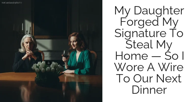 My Daughter Forged My Signature To Steal My Home — So I Wore A Wire To Our Next Dinner