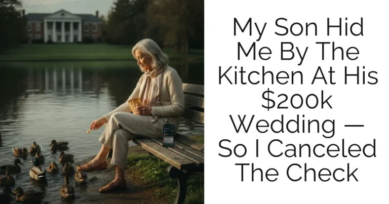 My Son Hid Me By The Kitchen At His $200k Wedding — So I Canceled The Check