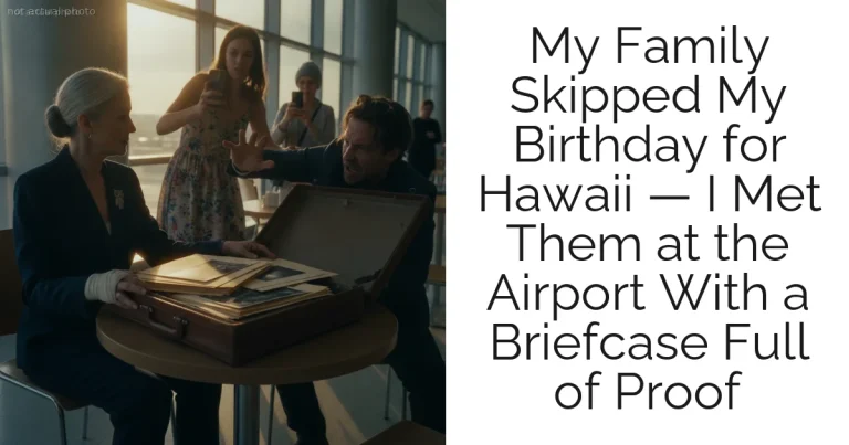 My Family Skipped My Birthday for Hawaii — I Met Them at the Airport With a Briefcase Full of Proof