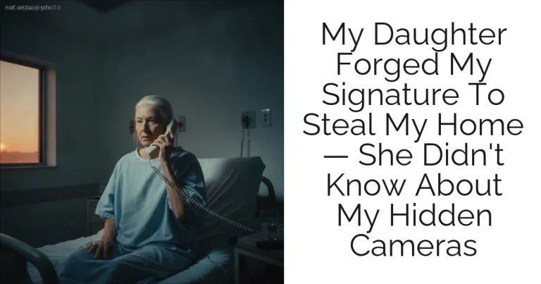 My Daughter Forged My Signature To Steal My Home — She Didn't Know About My Hidden Cameras