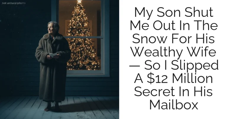 My Son Shut Me Out In The Snow For His Wealthy Wife — So I Slipped A $12 Million Secret In His Mailbox
