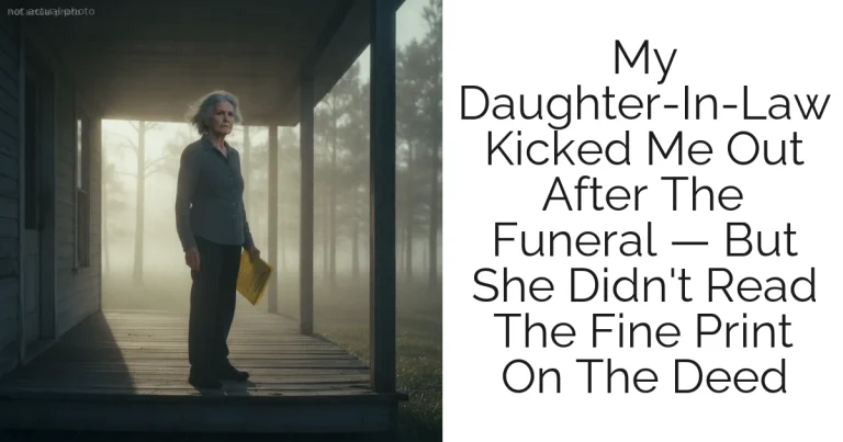 My Daughter-In-Law Kicked Me Out After The Funeral — But She Didn't Read The Fine Print On The Deed