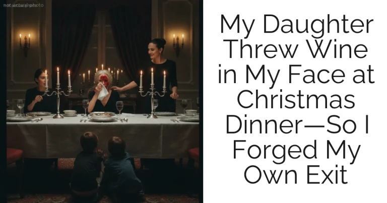 My Daughter Threw Wine in My Face at Christmas Dinner—So I Forged My Own Exit