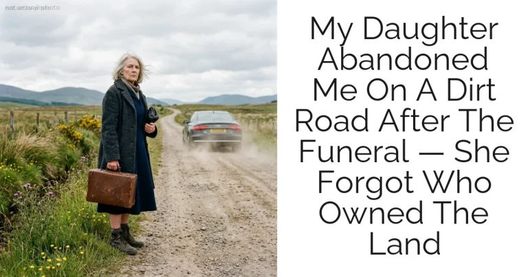 My Daughter Abandoned Me On A Dirt Road After The Funeral — She Forgot Who Owned The Land