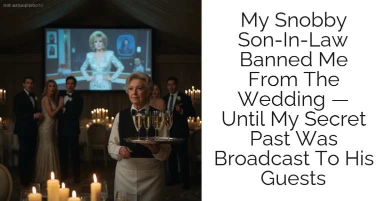 My Snobby Son-In-Law Banned Me From The Wedding — Until My Secret Past Was Broadcast To His Guests