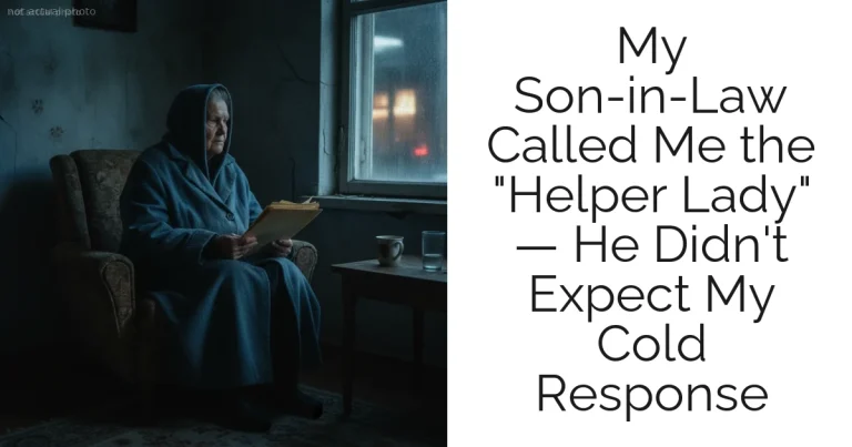 My Son-in-Law Called Me the "Helper Lady" — He Didn't Expect My Cold Response