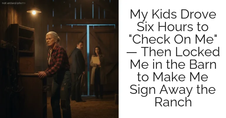 My Kids Drove Six Hours to "Check On Me" — Then Locked Me in the Barn to Make Me Sign Away the Ranch
